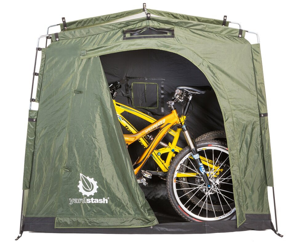 duramax 6 ft. w x 7 ft. d metal lean-to bike shed